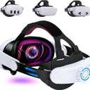 Upgraded Comfort Head Strap for Meta Quest 3/3S/Quest 2 - Adjustable Elite Strap with Easy Install Kit, Enhanced Support & Padded Design for Long VR Sessions (White and Black)