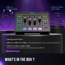 FIFINE Gaming Audio Mixer, Streaming RGB PC Mixer with XLR Microphone Interface, Individual Control, Volume Fader, Mute Button, 48V Phantom Power, for Podcast/Recording/Vocal/Game Voice-AmpliGame SC3