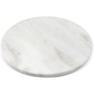 16'' Marble Lazy Susan for Kitchen Counter, White Marble Turntable for Dinning, Lazy Susans Organizer for Cabinet, Serving Rotation Spinning Tabletop Organizer Swiveling, Spice Rack Storage