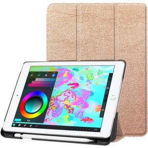 Tablet Cover for Apple iPad 9.7 5th 6th (2017 2018 Release),Folio Stand Lightweight Sleep/Wake Up Leather Case for Apple iPad 9.7" A1822 A1823 A1893 A1954 (SLO-Rose Gold)