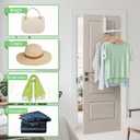 Over the Door Hooks, Extended Over the Door Clothes Hanger with 10 Ridges,Space-Saving Over the Door Rack,Door Hooks for Hanging Clothes,Larger Capacity Over the Door Hanger (2, White)