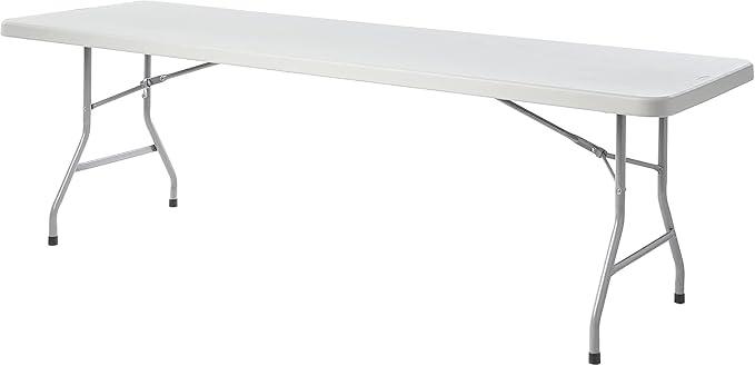 Office Star Resin Multipurpose Rectangle Folding Table for Indoor or Outdoor Use, 8 Feet, 30"D x 96"W x 29.25"H