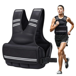 Weighted Vest for Women Men, 20lbs Adjustable Running Vest with Reflective Stripe, Comfortable Weight Vests for Workout, Strength Training, Running, Walking, Jogging, M