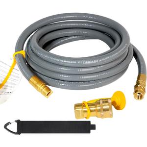DQSDC 25FT 1/2" Quick Coupling Natural Gas Hose, Natural Gas Switching Kit for BBQs, Grills, Pizzas, Deck Heaters and Low Pressure Equipment
