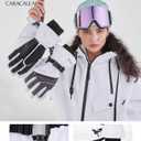 Ski Gloves for Men Women - Winter Snow Windproof Waterproof Skiing Snowboarding for Cold Weather Warm (X-Large, White)