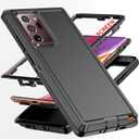 AYMECL for Note 20 Ultra Case,[Military Grade] 3 in 1 Full Body Shockproof Dust/Drop Proof Heavy Duty Protection Cover,for Samsung Galaxy Note 20 Ultra 6.9 Inch,Black