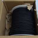 Black Unglazed Trickline Rope - 600 ft x 1/8 inch Theatrical Tie Line Heavy Duty Spool, Cable Management and Wire Tie - for Theatre, Stage Decor, Rigging and Utility Applications