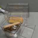 Trash Bag Dispenser Dishwasher Pod Holder - 5 in 1 Plastic Garbage Bag Under Sink Organizer, Acrylic Dryer Sheet Balls Laundry Pods Container with Bamboo Lid, Pantry Organizers and Storage Box