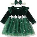 Toddler Baby Girl Dress Infant Girl Clothes Outfits Tulle Dresses Princess Wedding Dress for Baby Girls 3M to 3 Year 6-12M