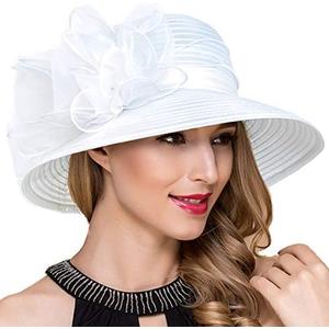 Lady Church Derby Dress Cloche Hat Fascinator Floral Tea Party Wedding Bucket Hat S051