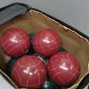 Bocce Ball Set Regulation Size - Lawn Game for Backyard or Beach - Includes Red and Green Bocce Balls, Pallino, and Carrying Case by Trademark Games
