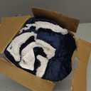 Bedsure GentleSoft Sherpa Fleece Throw Blanket for Couch - Thick and Warm Throw for Women and Men, Soft Fuzzy Plush Blanket for Winter, Non-Heated, Navy, 50x60 Inches