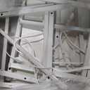 Furnulem Night Stand, Tall White Nightstand with 4Tier Shelves, 2 PU Fabric Drawers and Light Tube, Bed Side Tables with Charging Station, Bedside Table for Bedroom