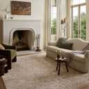 Loloi Clarisse Fog/Bone 6'-3" x 9'-6" Area Rug | CLS-06 Approx. 6x9 Blue Living room Dining room Bedroom, Traditional, Timeless, Classic, Floral, Colorful, Area Rug