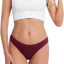 ANZERMIX Women's Breathable Cotton Thong Panties Pack of 6 (M)