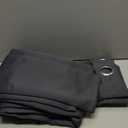 ChrisDowa Room Divider Curtain 84 Inches Long, Wide Blackout Sliding Door Curtain for Bedroom, Room Darkening Privacy Window Curtain for Patio Door (1 Panel Set, Dark Grey, 100 x 84 Inch)