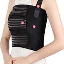 Solmyr Rib Brace Broken Rib Belt, Chest Brace Elastic Rib Support Brace for Men and Women, Chest Binder to Reduce Rib Cage Pain, Breathable Chest Wrap Belt for Sore or Bruised Ribs Support, Sternum, Large