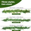 Real Touch Christmas Garland, Thick and Lush, Soft Bendable, Lifelike Cedar Garland Realistic, Christmas Garland for Mantle, Party Dcor(Eucalyptus Cedar, 9 FT)