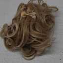 REECHO 9" Short Ponytail Extension, Classic Loose Curly Wavy Claw Clip Pony tails Hair Extensions HP001 Hairpieces for Women - Honey Blonde with Highlights