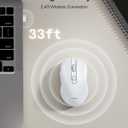 wegear USB Wireless Mouse for Laptop PC Mac, 2.4GHz Cordless Mouse with 6 Buttons, 5-Level Adjustable 4000 DPI, Ergonomic Portable Optical Computer Mice, 24-Month Battery Life -White