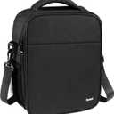 Hsmienk Lunch Box for Men, Large Lunch Bag for Adults Water Resistant Insulated Lunch Bag, Reusable Lunch Box Portable Lunchbox Tote Bag with Adjustable Shoulder Strap for Office Work, Black