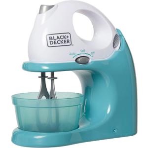 BLACK+DECKER Junior Hand Mixer Role Play Pretend Kitchen Appliance for Kids with Realistic Action, Light and Sound - Plus Mixing Bowl and Two Mixing Modes for Imaginary Cooking Fun