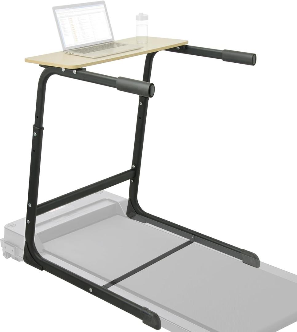Walking Pad Desk Adjustable Height with Handlebar, 2-in-1 Desk Attachment, Stable Laptop Workstation for Home Office