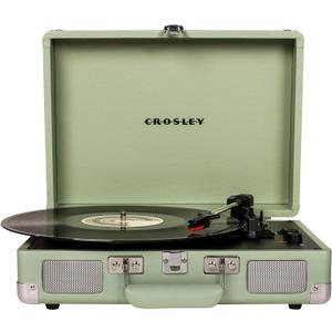 Crosley CR8005F-MT Cruiser Plus Vintage 3-Speed Bluetooth in/Out Suitcase Vinyl Record Player Turntable, Mint