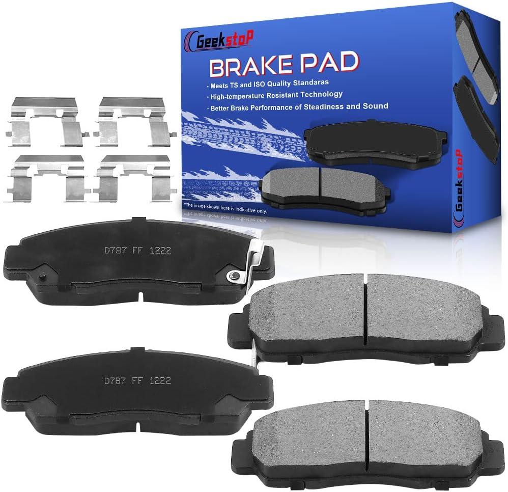 2 Front Ceramic Brake Pads for 2003 2004 2005 2006 2007 2008 2009 2010 2011 Honda Accord, 1999-2008 Acura TL, 2004-2010 Acura TSX, 1999-2004 Acura RL, 2001-2003 Acura CL, 2006-2011 Acura CSX (D787)