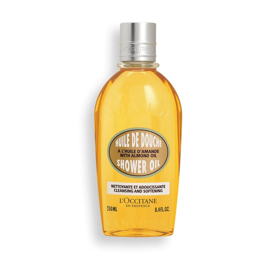 L'Occitane Cleansing & Softening Almond Shower Oil, Body Wash & Shaving Base Purifies & Smooths Without Drying Skin, Milky Lather, Nourishing Skincare (8.4 Fl Oz (Pack of 1))