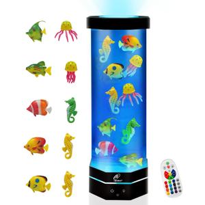 Lightahead LED Fantasy Fish Lamp with Color Changing Light Effects. A Sensory Synthetic Fish Tank Aquarium Mood Lamp. Large (15 Inches Tall)