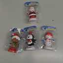 4 Pack Christmas Solar Powered Dancing Toys Car Shaking Head Dancer Doll Elk Santa Snowman Penguin Swing Figurines Car Windowsill Decor Christmas Toys Gift for Car Dashboard Office Home Desk Decor (Type2)