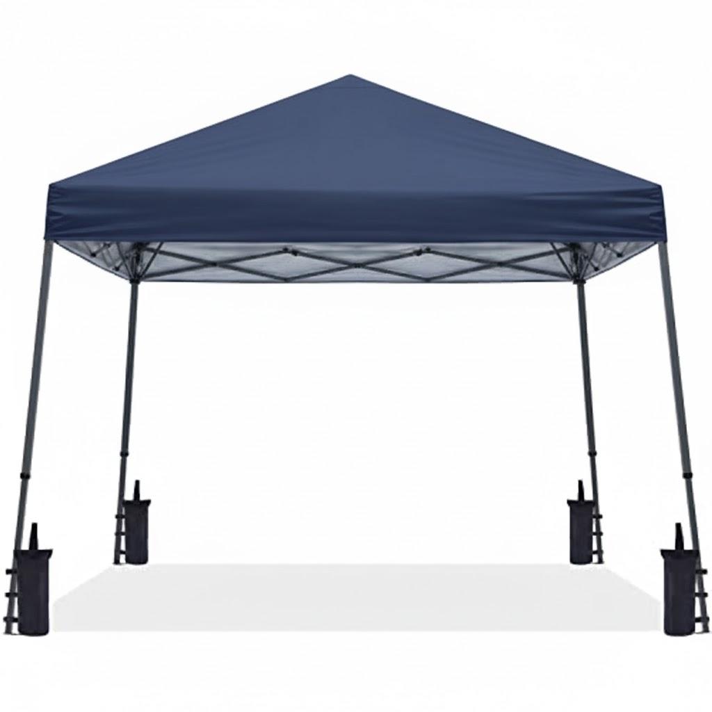 ABCCANOPY Stable Pop up Outdoor Canopy Tent 11 x 11 ft Base / 8 x 8 ft Top, Dark Blue