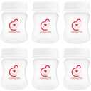 Nenesupply 4.7oz 6pc Wide Neck Breastmilk Storage Bottles Breast Pump Bottles Use on Pumping with Spectra S1 S2 Synergy Gold Breast Pumps Collection Replace Spectra Bottles for Pumping Wide Mouth