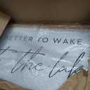 TQianJiang Lake House Decor Better To Wake At The Lake Sign 40"15" for Bedroom Above Over Bed Large Country Home Cabin Farmhouse Rustic Quote Wood Framed Wall Hanging Art (Wood)