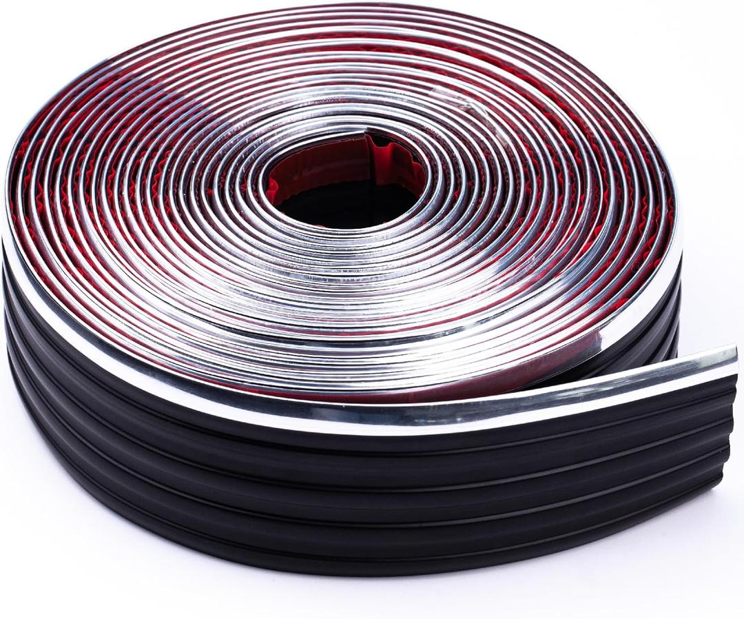 Chrome Side Body Trim Molding Replacement Compatible with 1988-1998 Chevy GMC Pickup C1500 C2500 C3500 K1500 K2500 K3500 Suburbans Tahoes Silverado Blazers Service Body Truck Accessories 320"L 2.4"W