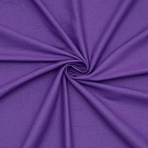 Cotton Muslin Quilted Fabric - 10 Yards Solid for DIY Clothing Textiles, Home Pillow - Purple by The Yard