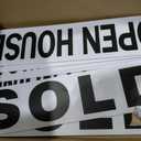 Juexica 12 Pcs Real Estate Rider Signs 24 x 6 Inch Coming Soon, for Sale, Pending, Sold Waterproof Signs Rider Real Estate with Different Messages(White with Black), Medium Signage