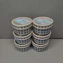 Melamine Ice Cream Bowls - Blue Check Set Of 2 (6 Pack)
