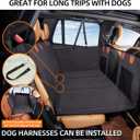 YJGF Back Seat Extender,Dog Seat Cover for Back Seat,Hard Bottom Car Seat Cover for Dogs,Dog Hammock for Car,Back Seat Pet Cover for Dogs(Black,for Car/SUV/Small Truck)