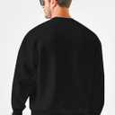 Football Sweatshirt for Men: Game Day Season Pullover Football Team Fans Tops (Black, XL)