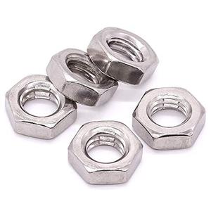 5/16-18 UNC Stainless Steel Thin Hex Nuts Hexagon Jam Nuts, 304 Stainless Steel 18-8, Full Thread, Coarse Thread, 25 PCS
