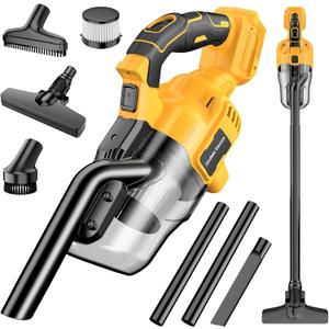 Cordless Handheld Vacuum Cleaner Compatible with DeWalt 20V Battery, 16000Pa Strong Suction, 2 HEPA Filters & 4 Nozzles, Lightweight Portable Vacuum for Car, Home, Garage  Tool Only