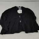 GRACE KARIN Women Cardigan Sweaters 2025 Fall,Long Sleeve Cropped Sweater Coat Trendy,Button Front Peplum Tops Lightweight L