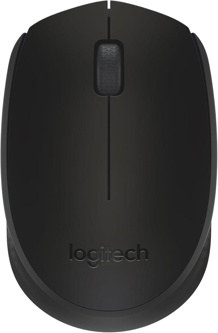 Logitech M170 Wireless Mouse for PC, Mac, Laptop, 2.4 GHz with USB Mini Receiver, Optical Tracking, 12-Months Battery Life, Ambidextrous - Black