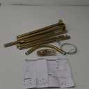 Artiwell L Shaped Shower Curtain Rod, Bathroom Bathtub Corner Shower Curtain Rod with Ceiling Support (SATIN GOLD/BRASS)