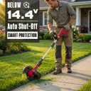 Brushless Lawn Edger Compatible with Milwaukee 18v Battery(Tool ONLY), Electric Cordless Edger/Trencher 9 Blade, 3 Position Adjustable Depth, 180Handle, Lightweight with Rear Wheel for Landscaping