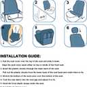 GIANT PANDA Fits Honda CRV HRV Civic Accord Pilot Element Passport Ridgeline, Front Seat Cover Leather Bucket Car Seat Protectors (Black+Red Piping) 2-Pack