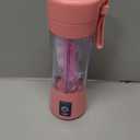 Portable Blender Cup,Electric USB Juicer,Mini Blender For Shakes and Smoothies, juice,380ml, Six Blades Great for Mixing,pink