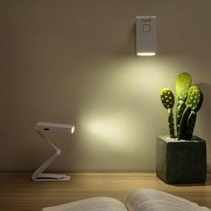10 x LED Mini Rechargeable Portable Reading Light, Foldable Desktop Work and Study Light, Clip On Book BedHead Warm Lamp, 3 Color Temperature Stepless Dimming Small Book Accessories.